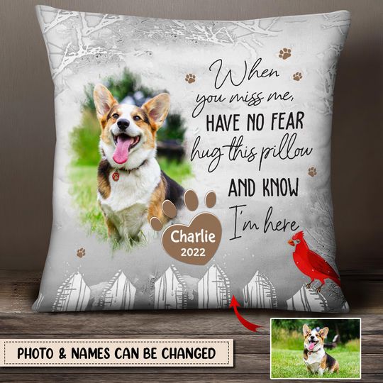 Discover Personalized Dog Memorial Custom Photo Pillow