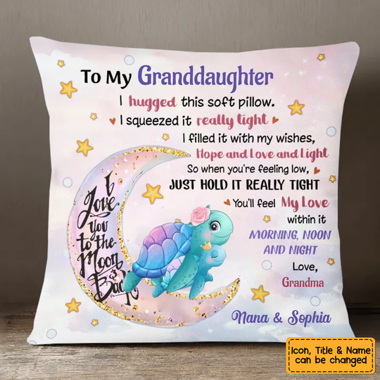 Discover Personalized Granddaughter Grandson Sea Animals Hug This Pillow