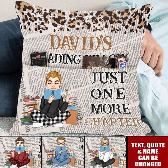 Discover Just One More Chapter - Personalized Pocket Pillow, For Him