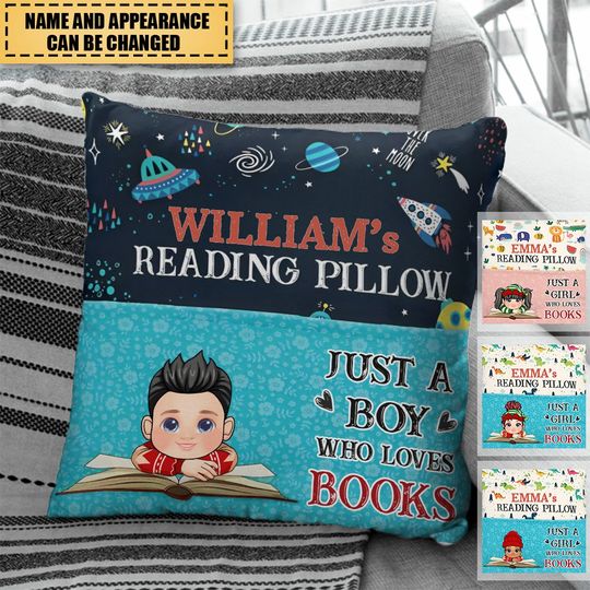 Discover Kid's Reading Pillow - Personalized Pocket Pillow