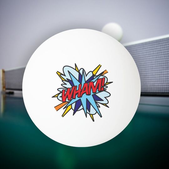 Discover Comic Book Pop Art WHAM BANG Ping-Pong Ball