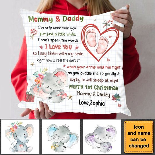 Discover Baby's First Mommy & Daddy Right Now I Feel The Safest Pillow