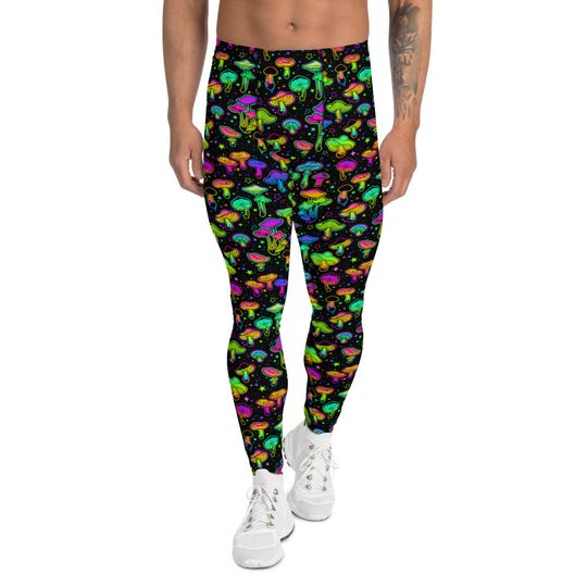 Discover Psychedelic Grooves Men's Leggings, Casual Wear, Men's Sport Leggings