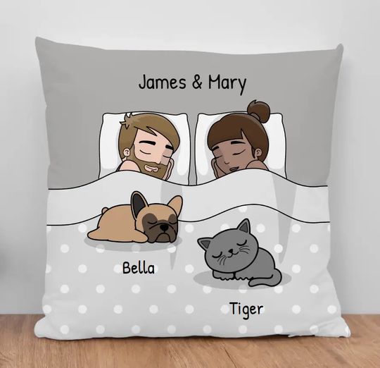 Discover Love has four paws - Personalized Pillow