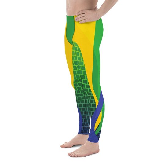 Discover Brazil Flag Colors Men's Leggings