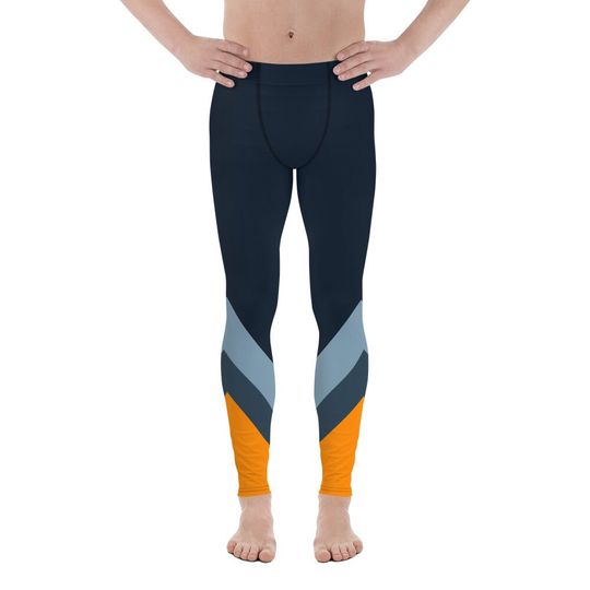 Discover Retro Block Chevron Men's Leggings