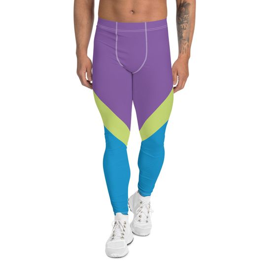 Discover Retro Vintage Color Block Men's Leggings