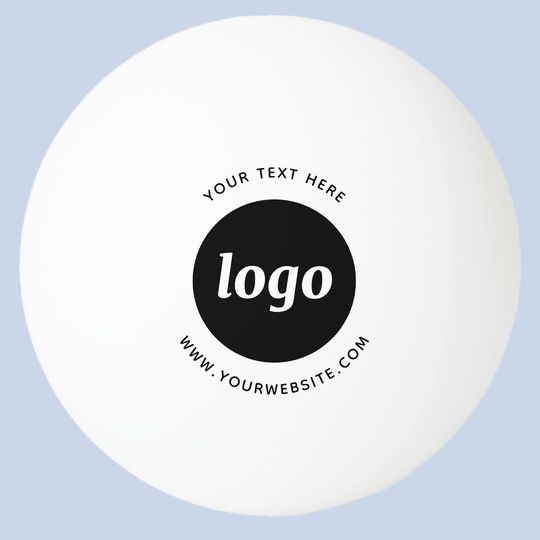 Discover Logo Text Website Business Promotional Ping Pong Ball