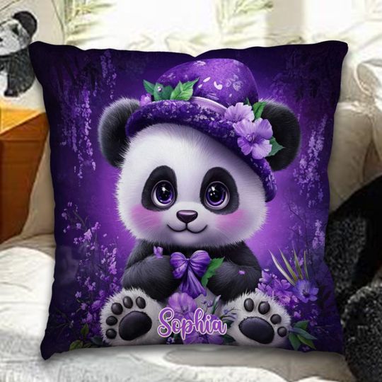 Discover Cute Panda - Personalized Panda Lover Pillow