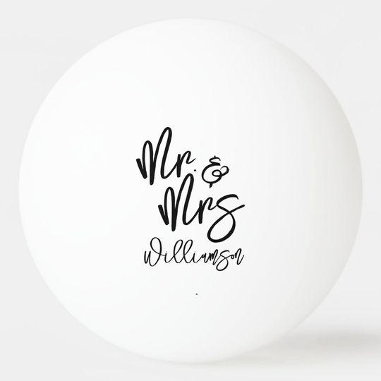 Discover Personalized Mr. and Mrs.  Ping Pong Ball