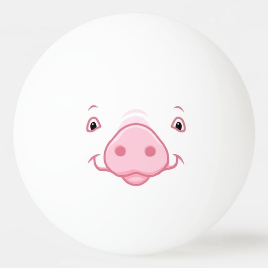 Discover Cute Happy Pink Pig Face Ping-Pong Ball