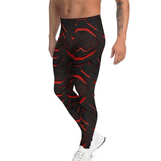 Discover TechCore Black Comfortable Trendy Armor Printed Men's Workout Sport Leggings