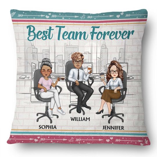 Discover Best Team Forever - Gift For Colleagues And Best Friends - Personalized Custom Pillow