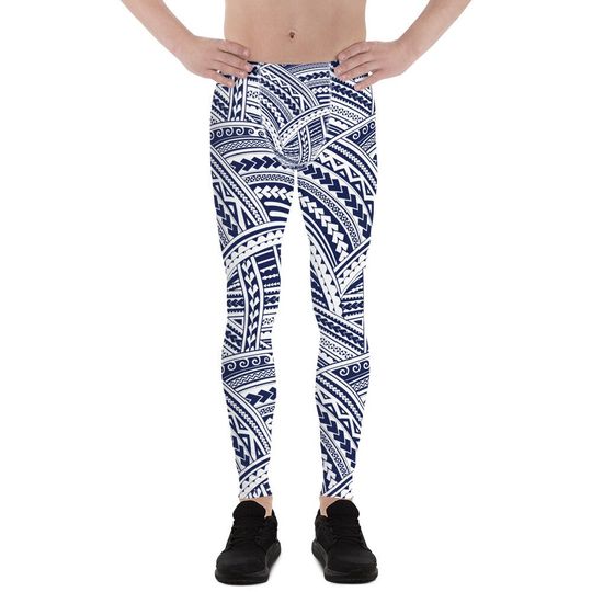 Discover Mens Leggings - Meggings - All Over Print Maori, Hawaiian, Polynesian T Tattoo