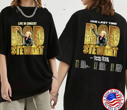 Discover NEW!!! Rod Stewart One Last Time Tour 2025 Concert T-Shirt, fan gift