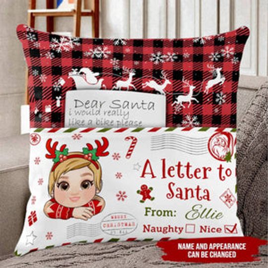 Discover A Letter To Santa - Personalized Pocket Pillow