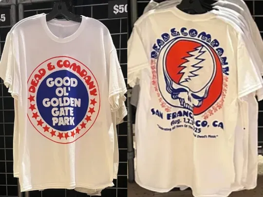 Discover Dead and Company Golden Gate Park 2025 Celebrating 60 Years T-Shirt