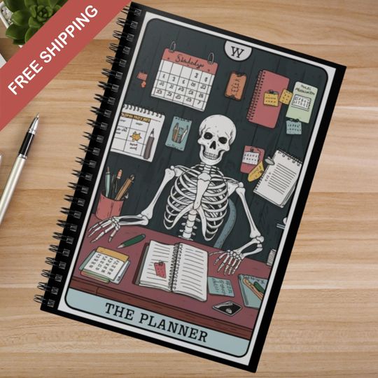 Discover The Planner Tarot Card Spiral Notebook Ruled Line Whimsigoth Mystical Goth
