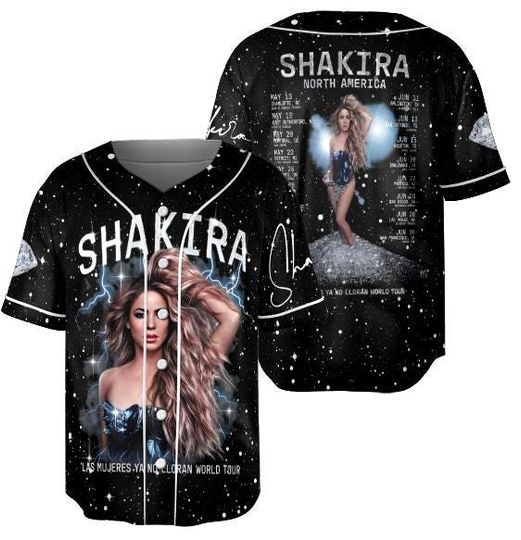 Discover SHAKIRA LAS MUJERES ya no lloran world tour 2025, discography shakira jersey, shakira album covers jersey