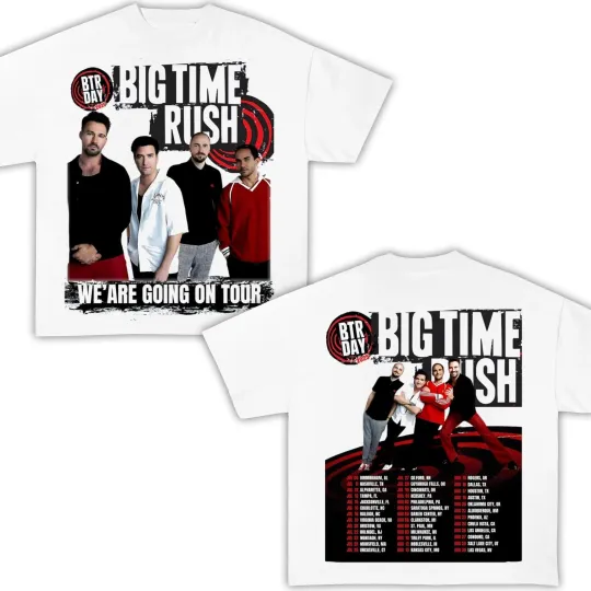 Discover Big Time Rush Tour 2025 Shirt, Big Time Rush Band Pop Music Fan Shirt T-Shirt