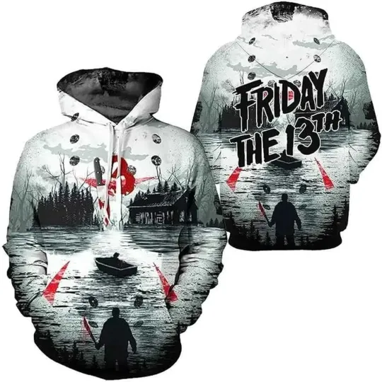 Discover Jason Voorhees Friday The 13Th 3D HOODIE US SIZE ALL OVER PRINT BEST PRICE