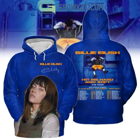 Discover Billie Eilish 2024 With Nat & Alex Wolff Hit Me Hard And Soft Tour 3D Hoodie