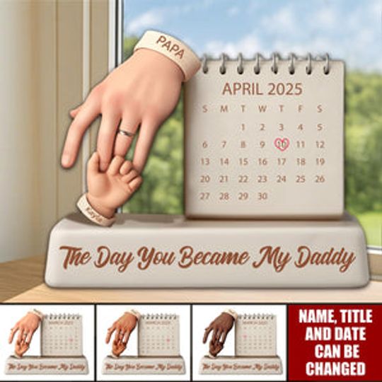 Discover The Day You Became My Daddy - Personalized Father Shaped Acrylic Plaque, Gift For Dad