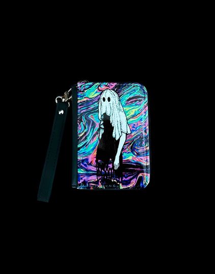 Discover Small Ghost Girl Wallet Trippy Awkward Unique Accessories Halloween Lover Gift