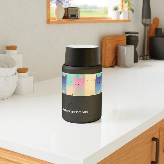 Discover Modern Cats Soft Pastels Titan Copper Insulated Food Storage for School