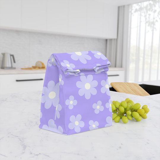 Discover Cute Heart Polyester Lunch Bag | Kids Lunch Tote | Reusable Snack Bag | Eco-Friendly Lunch Pouch