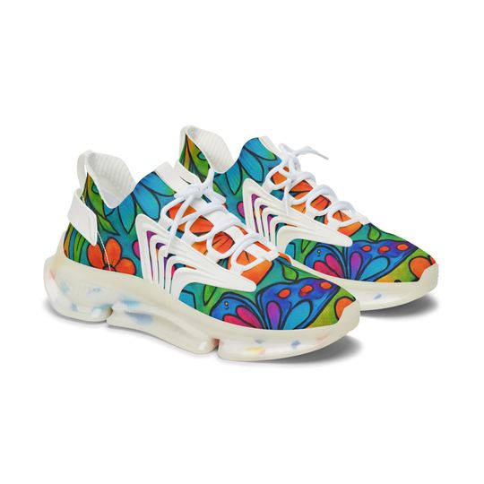 Discover Colorful Women's Mesh Sneakers - Bohemian Sneakers, Comfortable Athletic Shoes