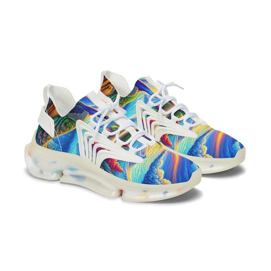 Discover Colorful Women's Mesh Sneakers, Fashionable Athletic Shoes, Stylish Walking Sneakers
