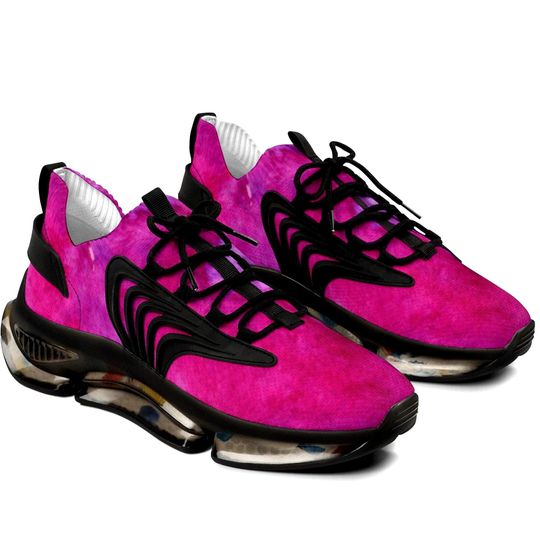 Discover Galactic Magenta Stride Mesh Sneakers, Trendy Athletic Footwear, Colorful Casual Shoes