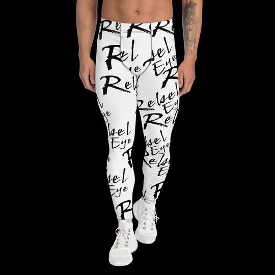 Discover Men's Leggings Rebel Eye White     Performance leggings