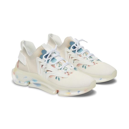 Discover Floral Women's Mesh Sneakers, Breathable Athletic Shoes, Fitness Footwear