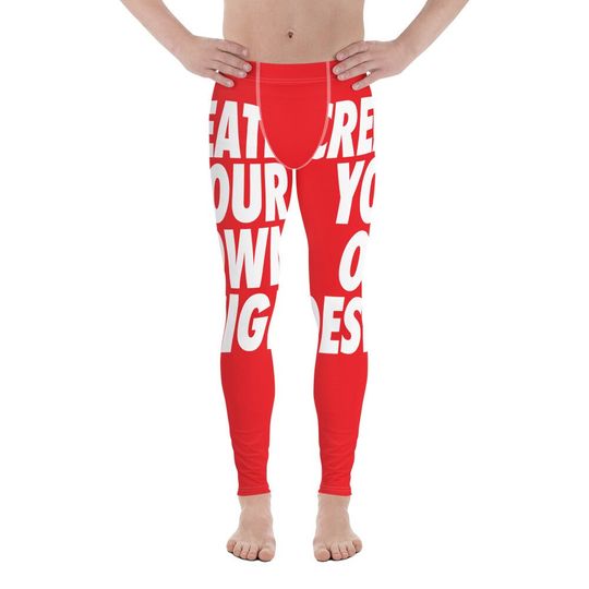 Discover All-Over Print Men's Leggings, Customizeable Men's Yoga Pants, Custom Mens Athletic Wear, Create Your Own Leggings.