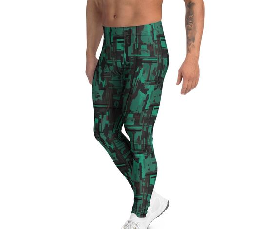 Discover Men's Modern All-Over-Print Weightlifting Leggings