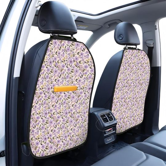 Discover Wildflower Cottagecore Kick Mat For Back of Carseat, Seat Protection
