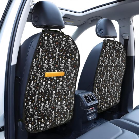 Discover Funny Dancing Skeletons Kick Mat For Back of Carseat