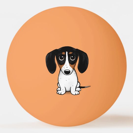 Discover Piebald Dachshund Cute Cartoon Dog Ping Pong Ball