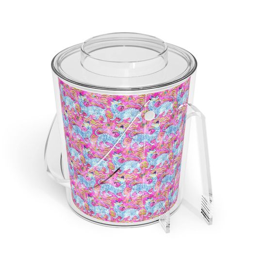 Discover Tibet Watercolor Ice Bucket, Hand Painted Ice Bucket Set, Wine Chiller Bucket