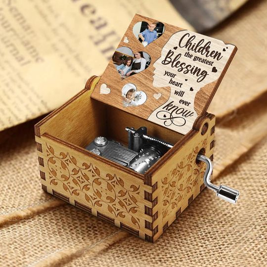 Discover Greatest Blessing - Gift for grandma, mom - Personalized Hand Crank Music Box