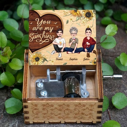 Discover How Much You Mean - Gift for mom, grandma - Personalized Hand Crank Music Box