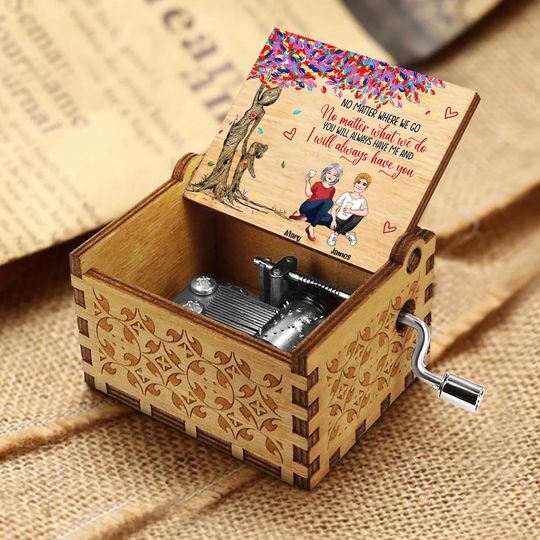 Discover You're My Sunshine - Gift for mom, grandma, son, granddaughter, grandson, daughter - Personalized Hand Crank Music Box