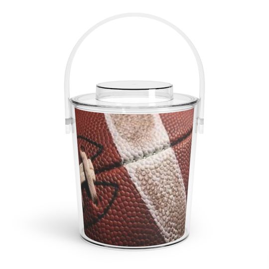 Discover Faded Football Ice Bucket with Tongs