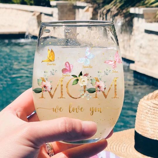 Discover We Love You - Personalized Mother's Day Mother All Over Glass