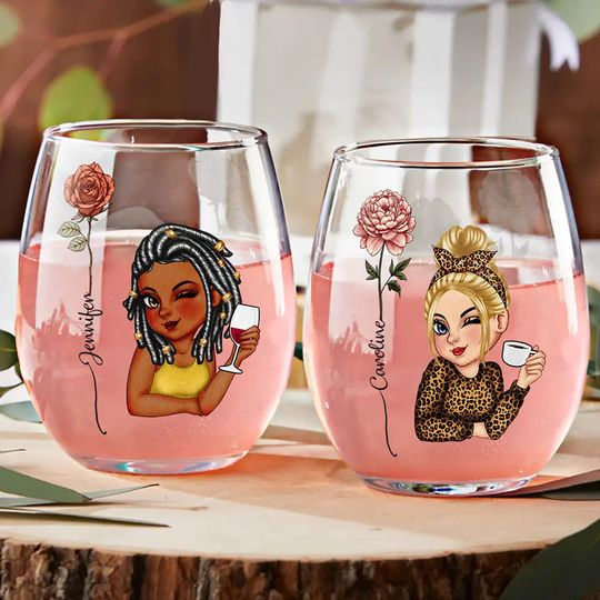 Discover Birth Flowers Woman Bloom Where You're Planted - Personalized Glass
