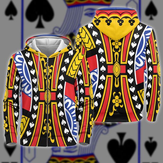 Discover King Of Spades All Over Print Costume Hoodie, King David Hoodie, Playing Card Tshirt, Halloween Costume Sweatshirt, Halloween Cosplay