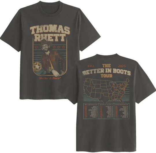 Discover Thomas Rhett The Better In Boots Tour 2025 Concert T-Shirt