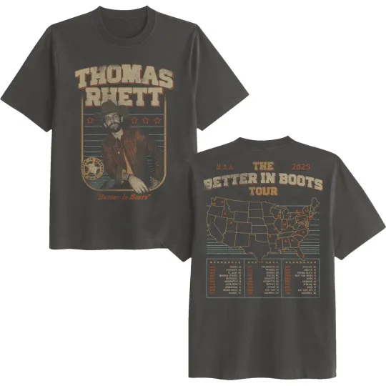 Discover Thomas Rhett The Better In Boots Tour 2025 Concert T-Shirt